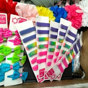 Kids Hair Bow And Clips Set